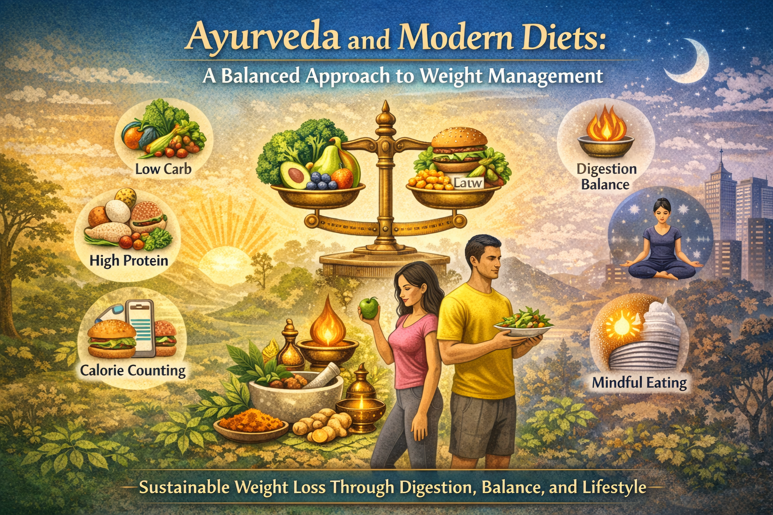 Ayurveda and modern diets weight management